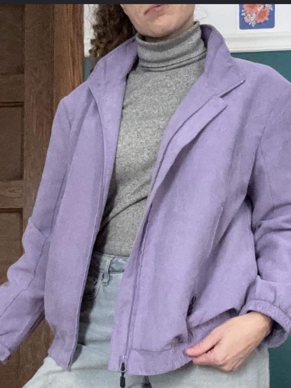 Tres Bien Lilac Bomber Jacket